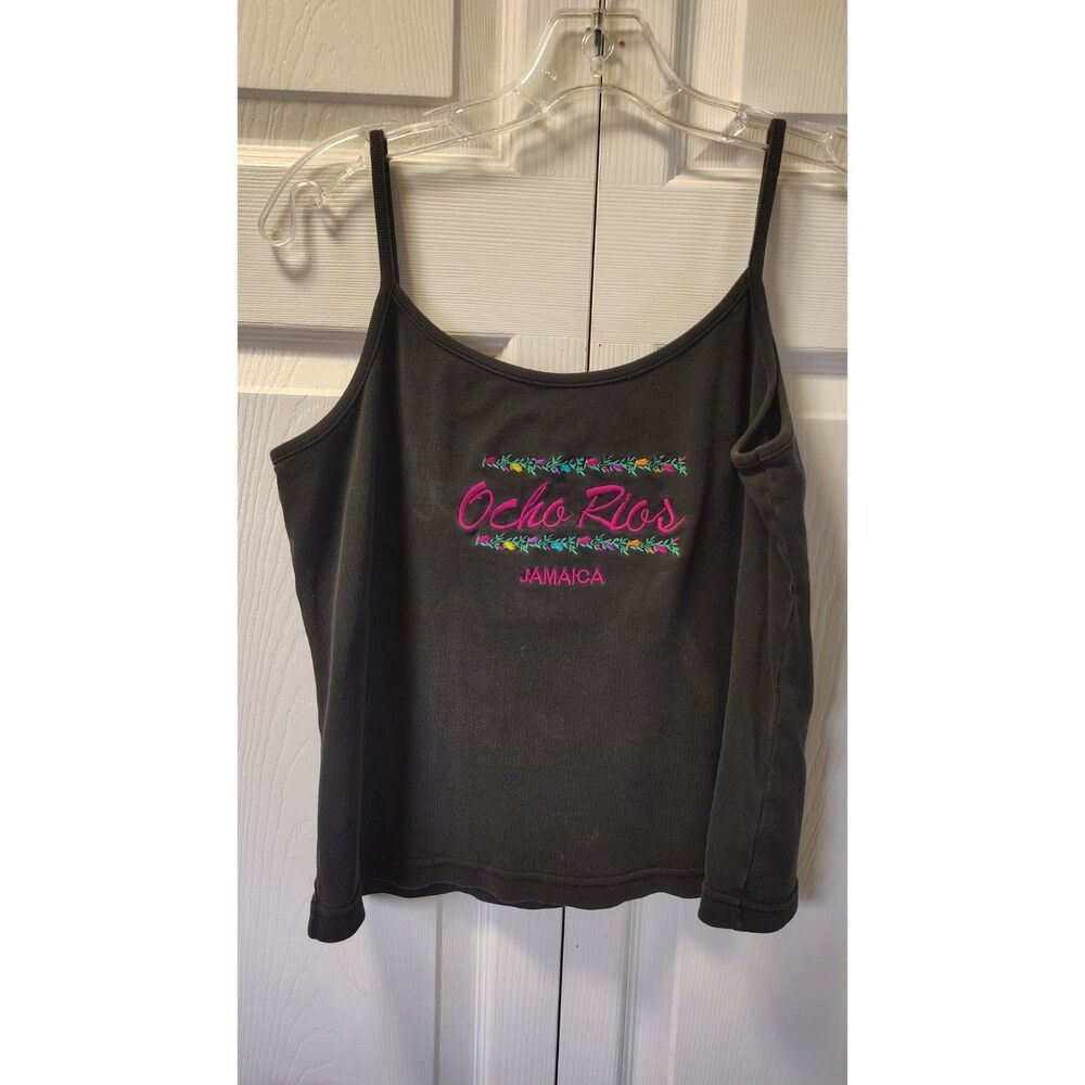 Vintage Jammin Fashion Ocho Rios Jamaica Cami Top Size XL Faded Stains As Is